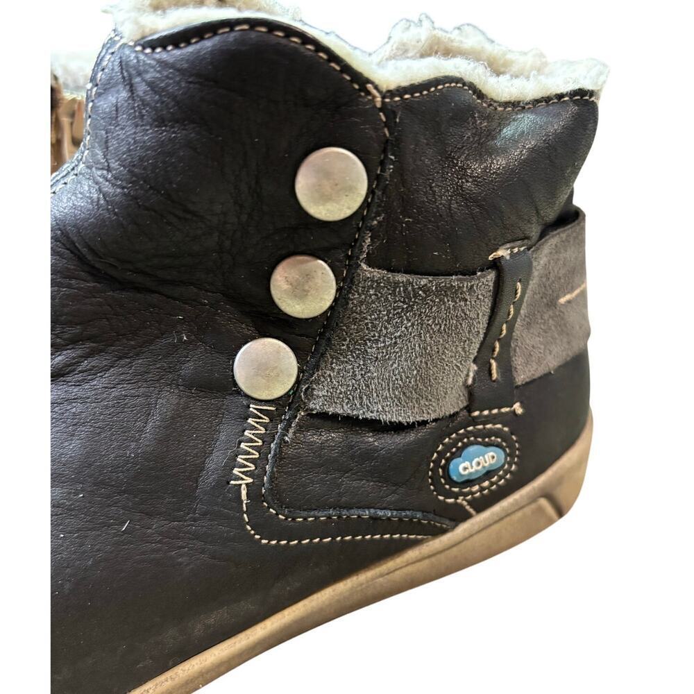 Cloud Aline, Black, Women's Wool Lining Ankle Zip Boot, high-top sneaker, Size 5 - Picture 12 of 12